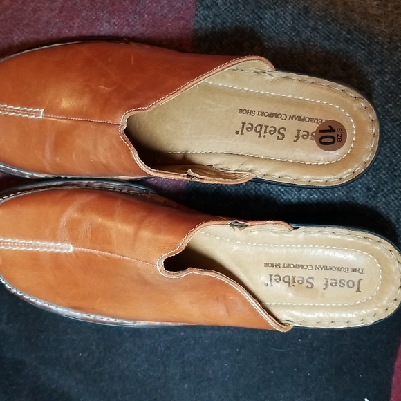 Josef Seibel two-tone leather mule, sz 10 - Picture 2 of 8
